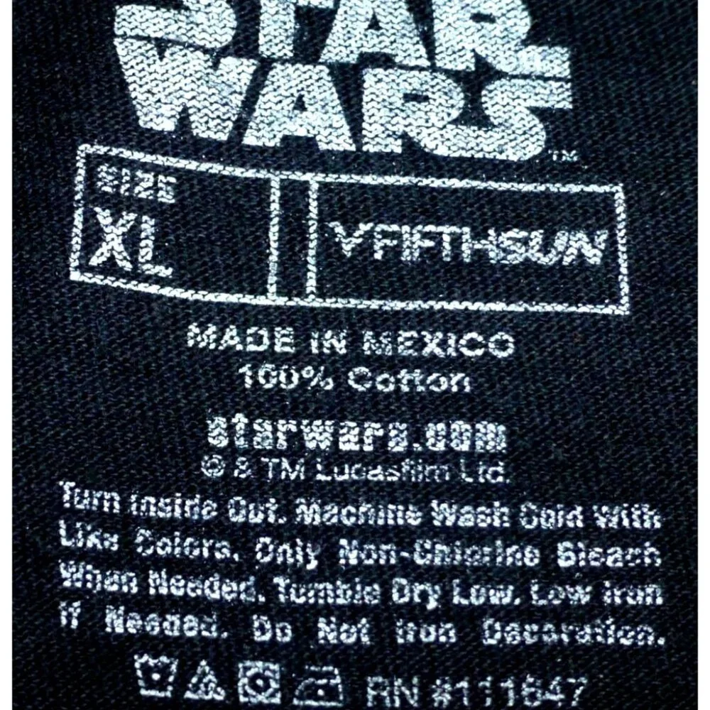 Star Wars Spell Out Black T-Shirt‎ XL By Fifth Sun